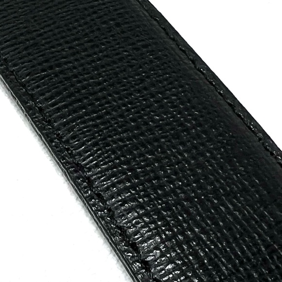 S.T. Dupont Paris Men’s Reversible Black Brown Leather Belt Size 33 Gold Buckle - Picture 5 of 11